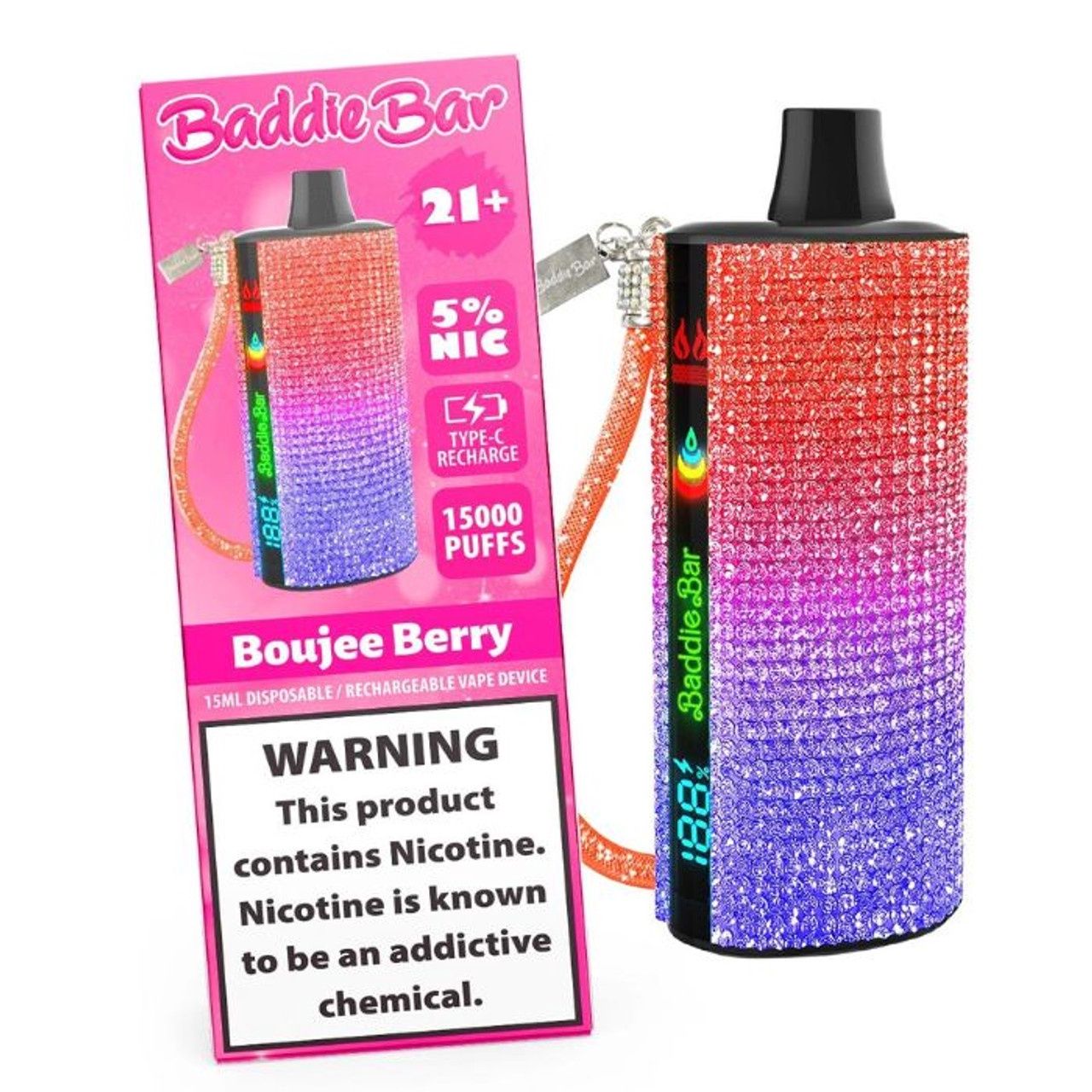 Boujee Berry-Baddie Bar Rechargeable 15000