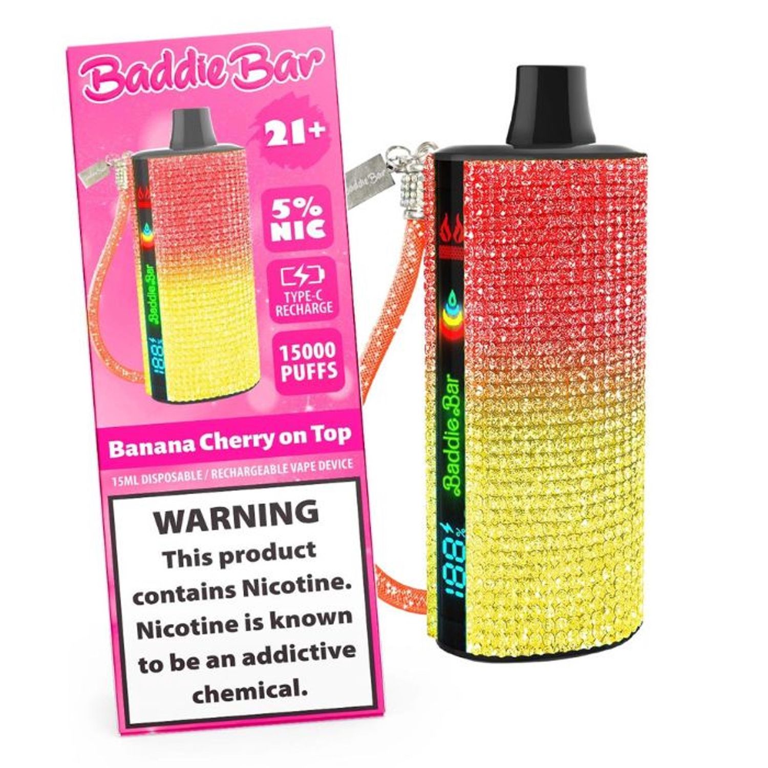 Banana Cherry on Top-Baddie Bar Rechargeable 15000