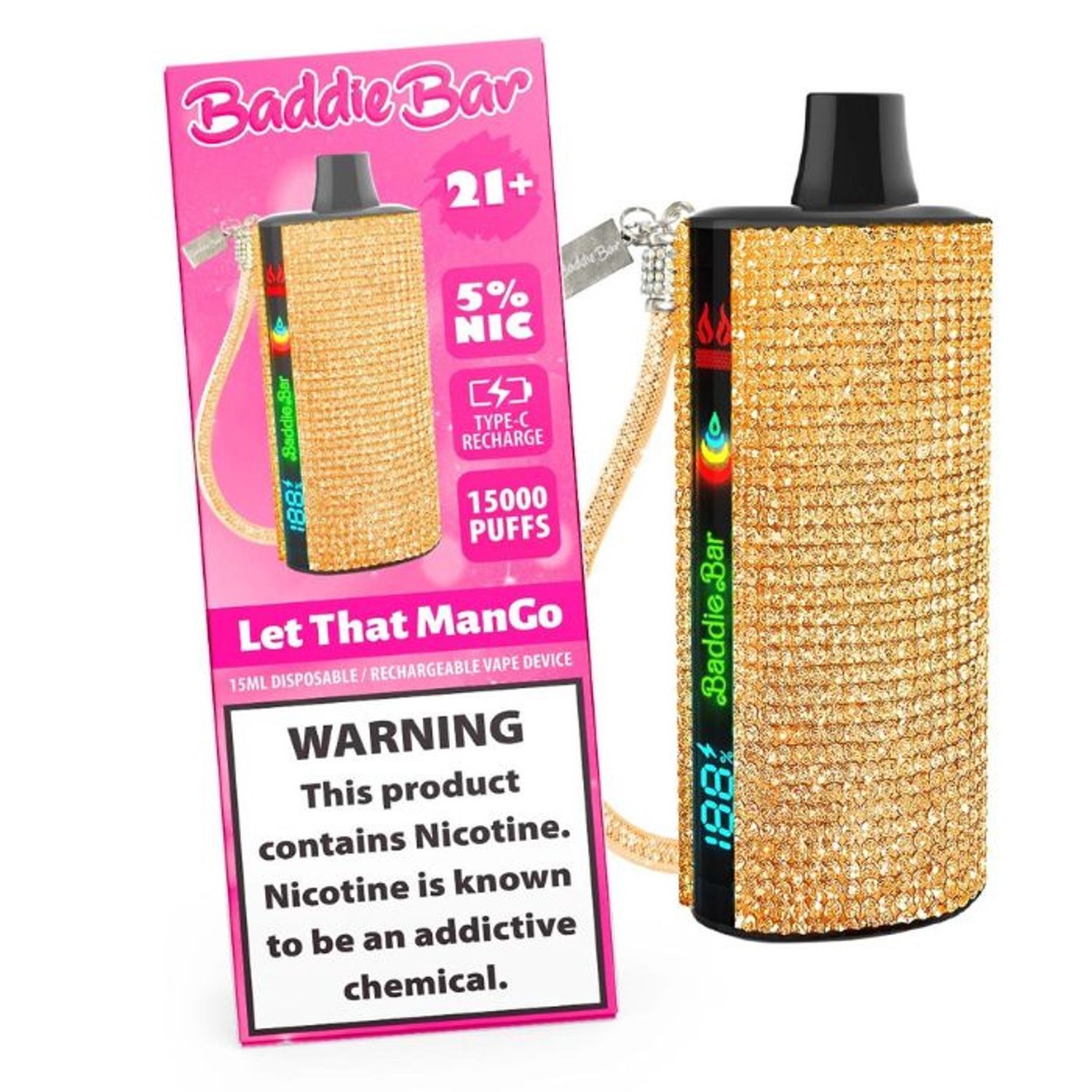 Let That ManGo-Baddie Bar Rechargeable 15000