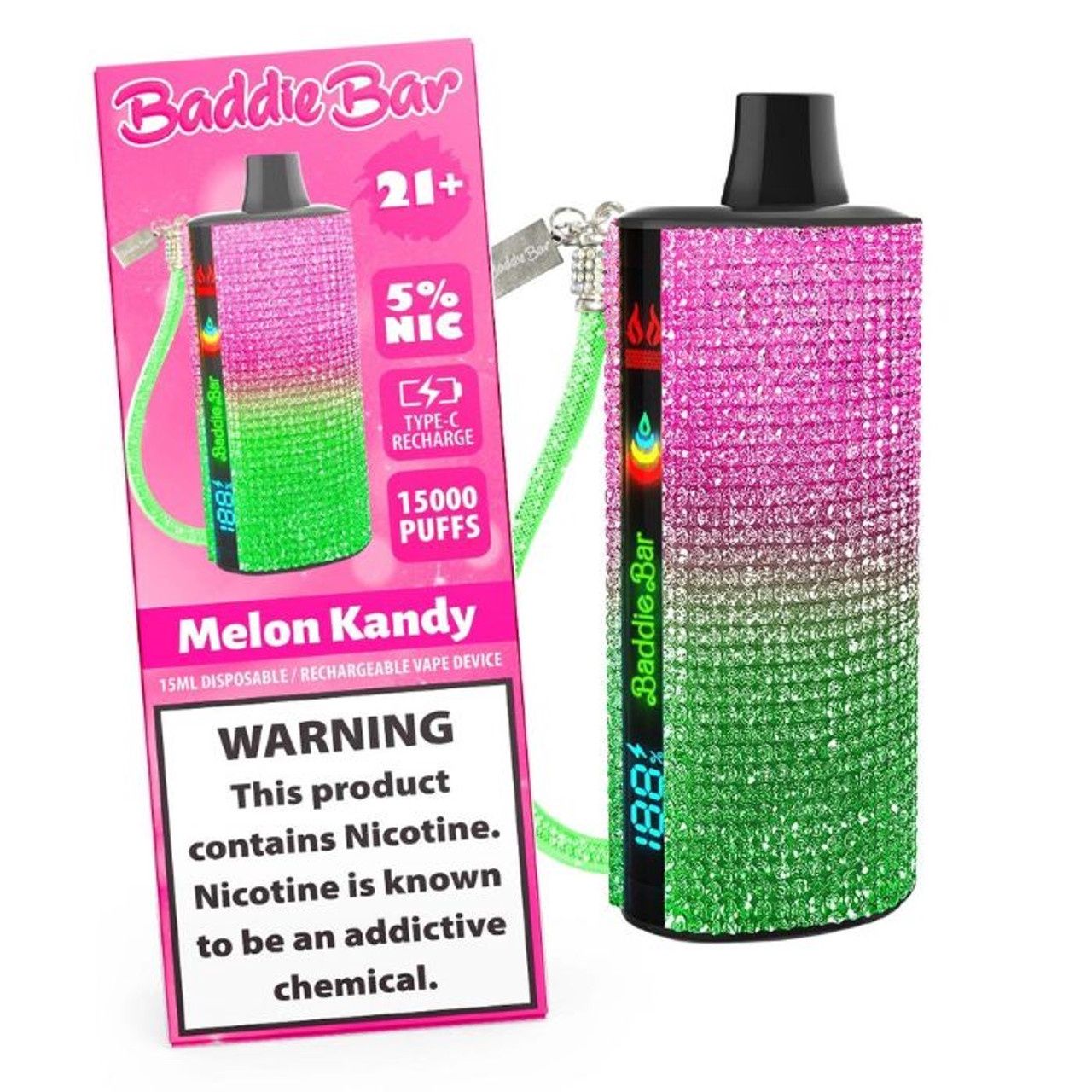 Melon Kandy-Baddie Bar Rechargeable 15000