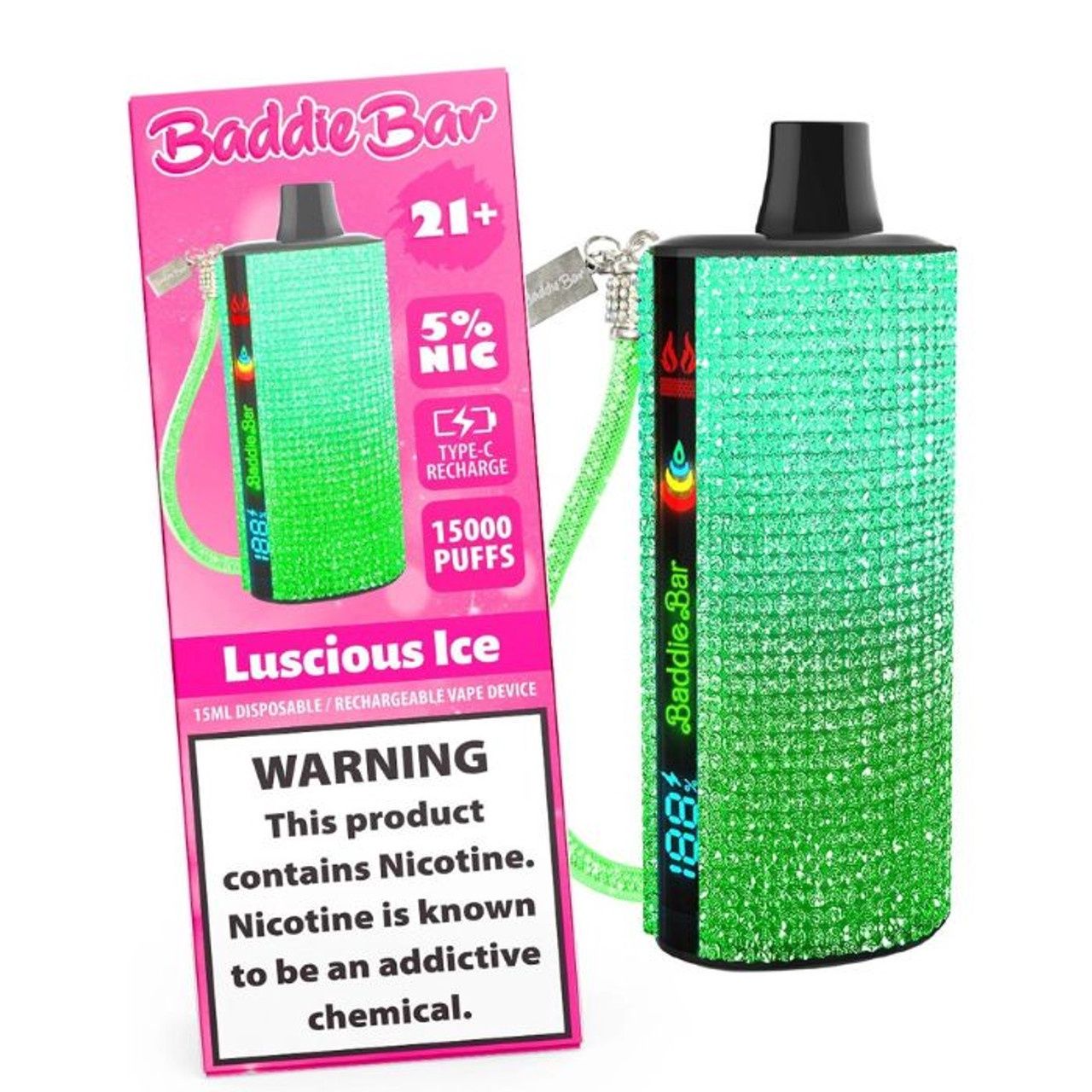 Luscious Ice-Baddie Bar Rechargeable 15000