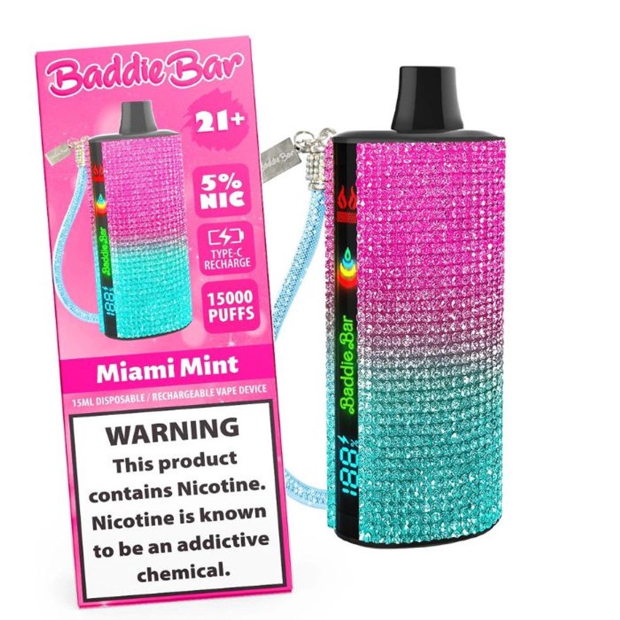 Miami Mint-Baddie Bar Rechargeable 15000