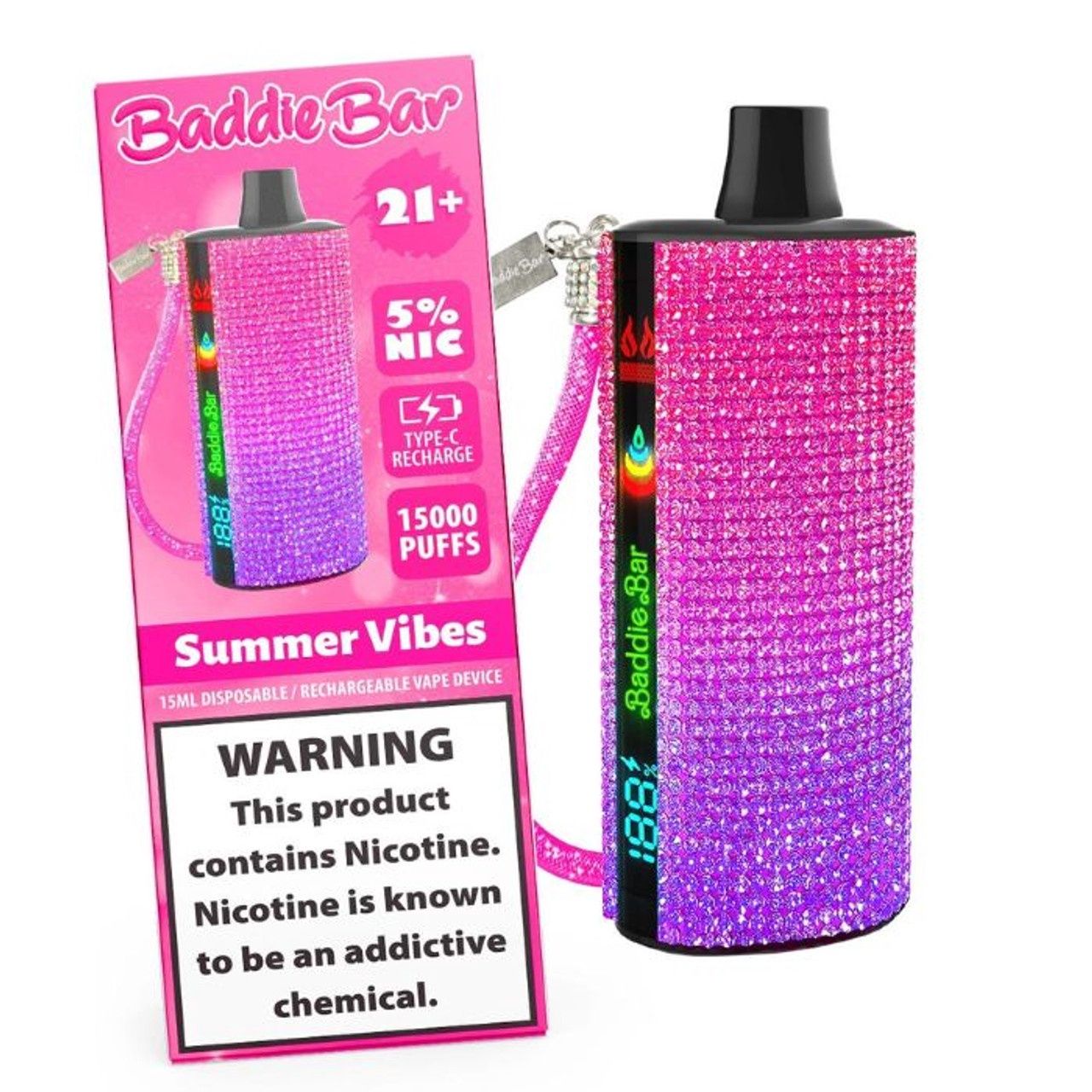 Summer Vibes-Baddie Bar Rechargeable 15000