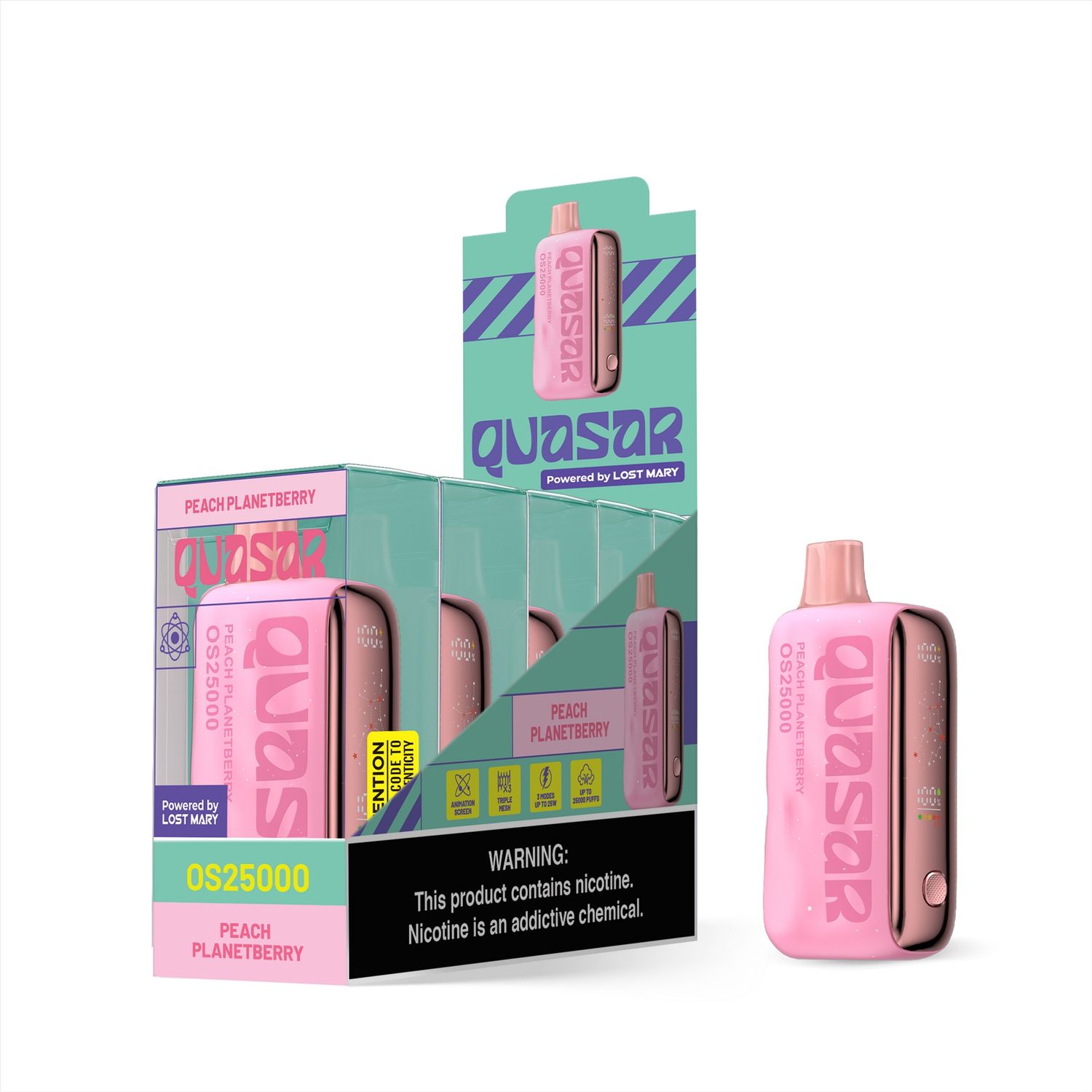 Peach Planetberry-Lost Mary Quasar Rechargeable 25000