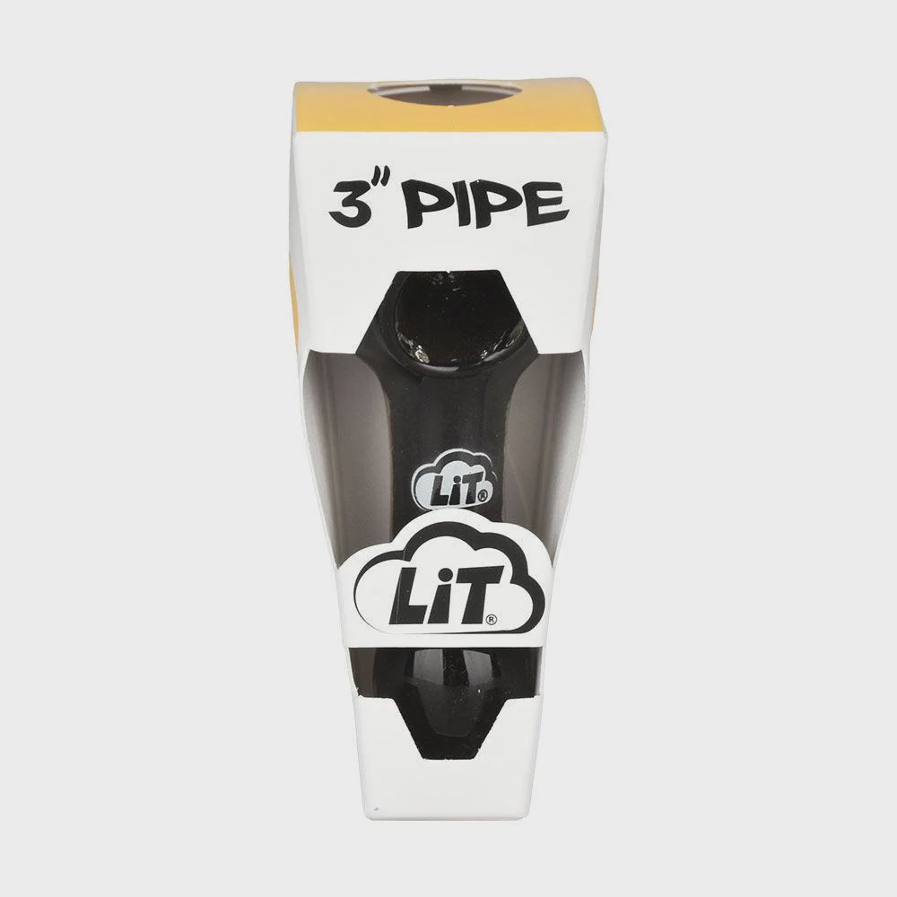 LiT Solid Color Frit Glass Spoon Pipe | 3" | Assorted Colors