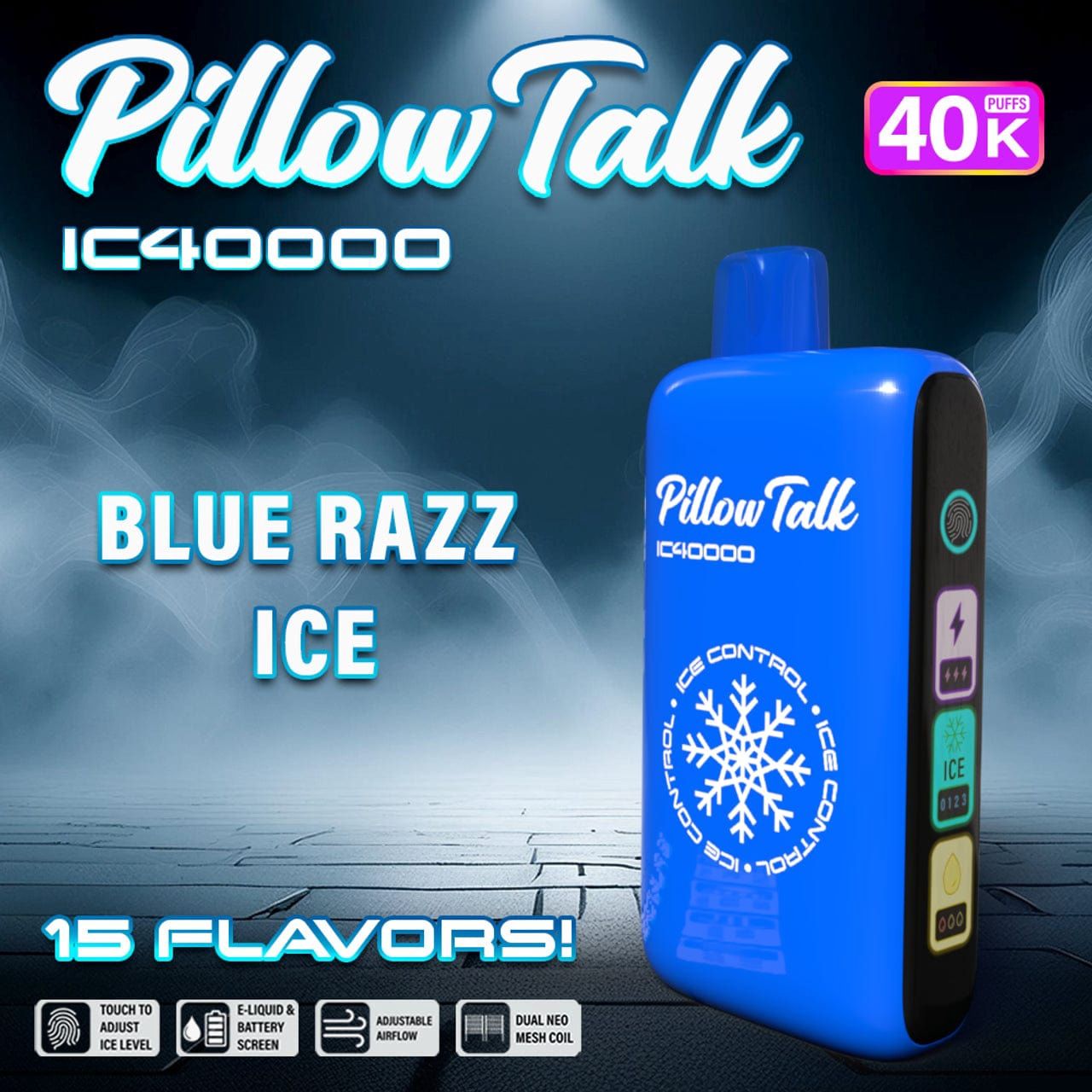 Blue Razz Ice-Pillow Talk Rechargeable 40000