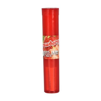 Tasty Puff Tasty Tips Flavored Pre-Rolled Cones 3pk- Strawberry Flavor