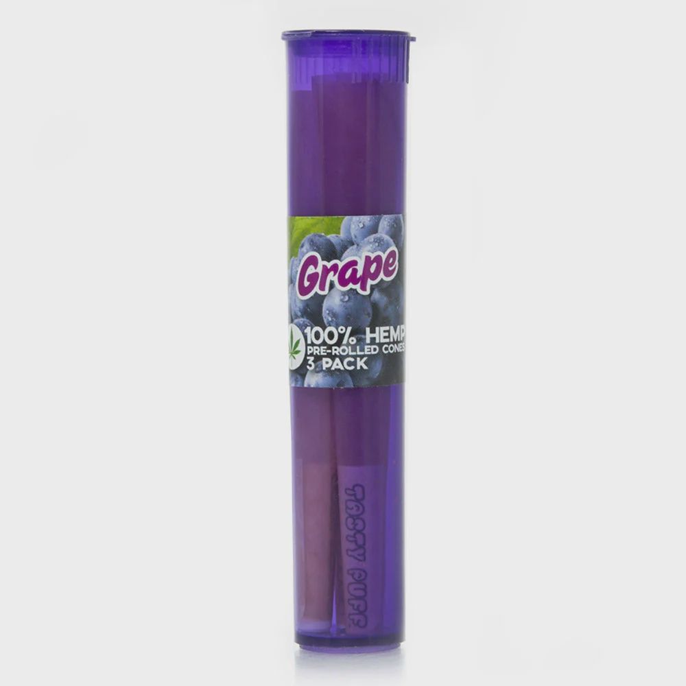 Tasty Puff Tasty Tips Flavored Pre-Rolled Cones 3pk- Grape Flavor