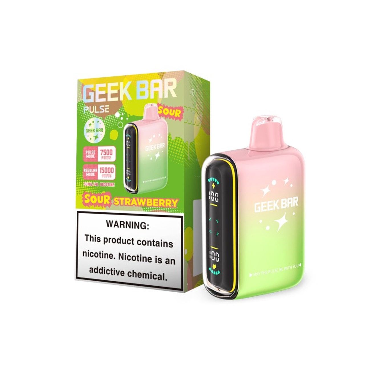 Sour Strawberry-Sour Geek Bar Rechargeable 15000