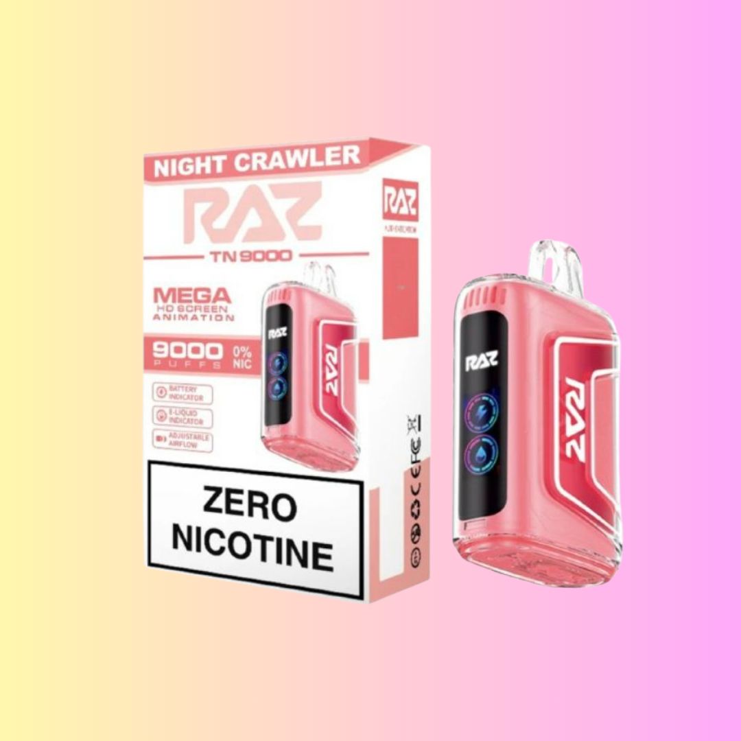 Night Crawler-Raz Rechargeable 9000 Zero Nicotine