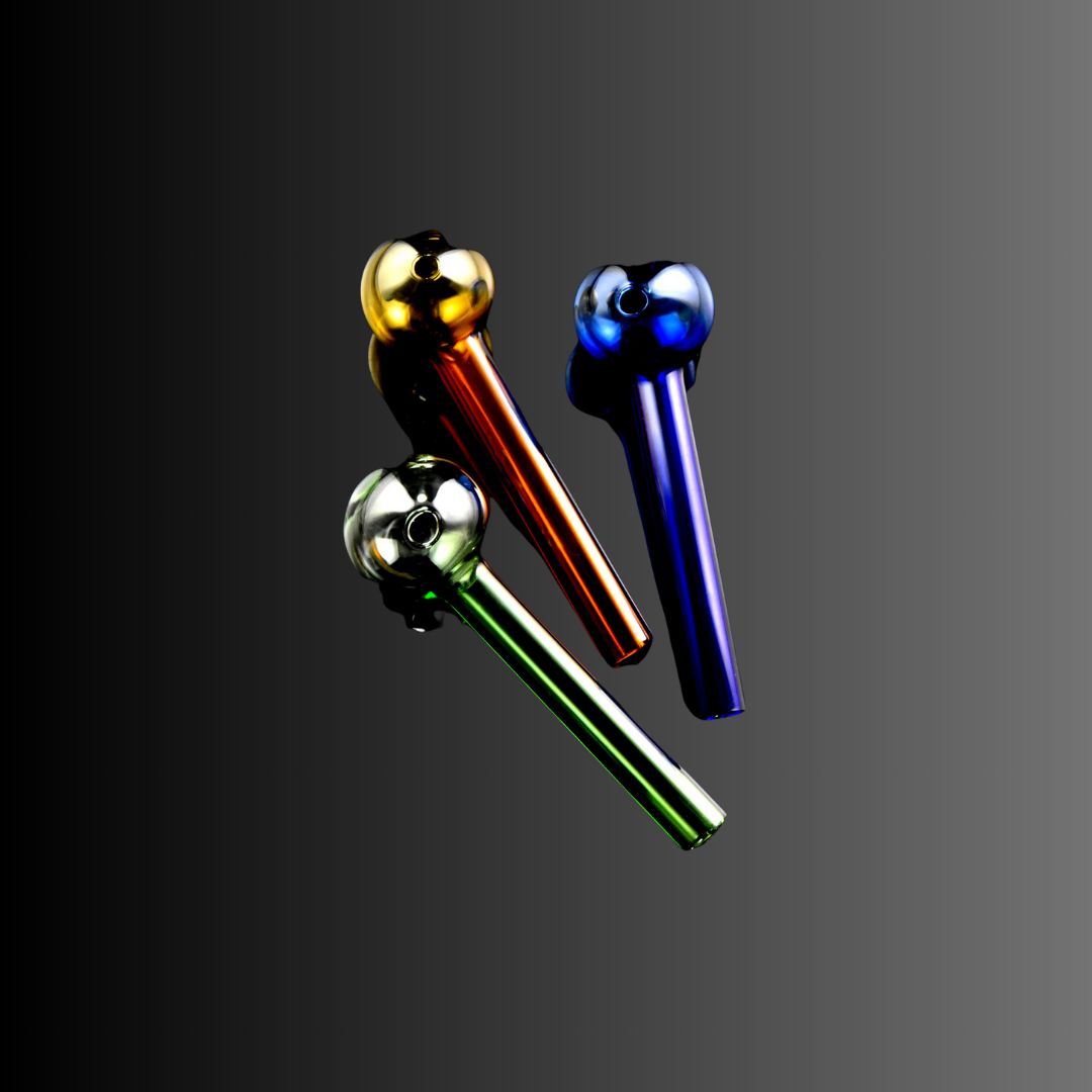 Thick Colored Glass Straight Oil Burner