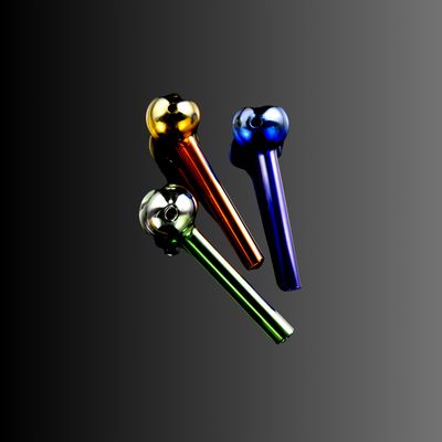 Thick Colored Glass Straight Oil Burner