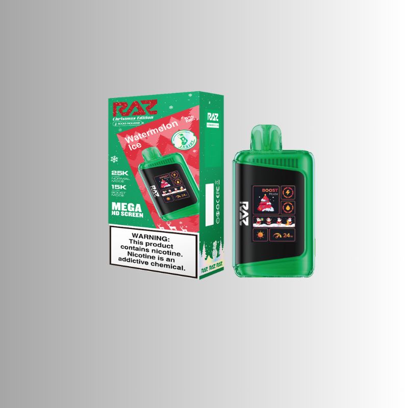 Watermelon Ice-Christmas Edition(Socks Included)Raz Rechargeable 25000