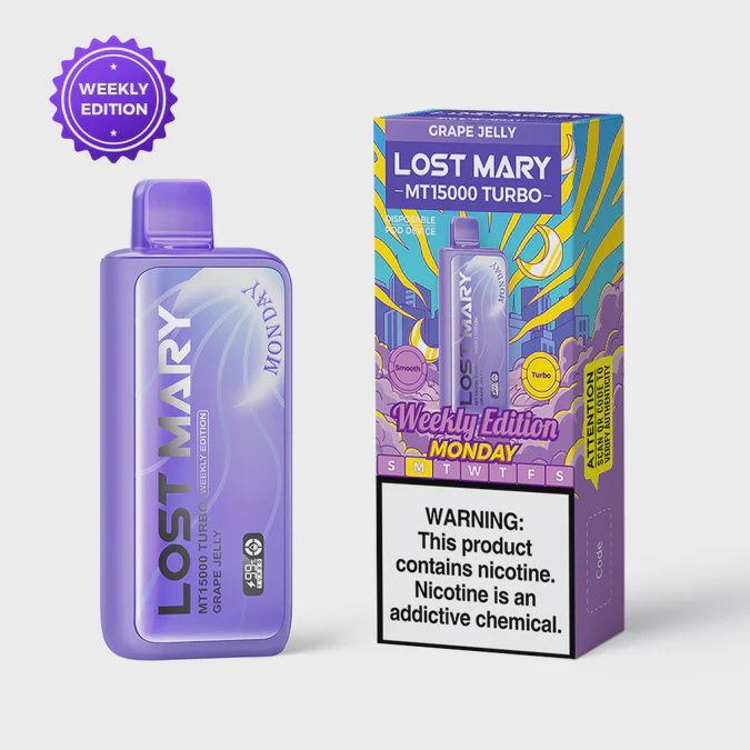 Grape Jelly/Monday-Lost Mary (Weekly Edition) Rechargeable 15000 Turbo