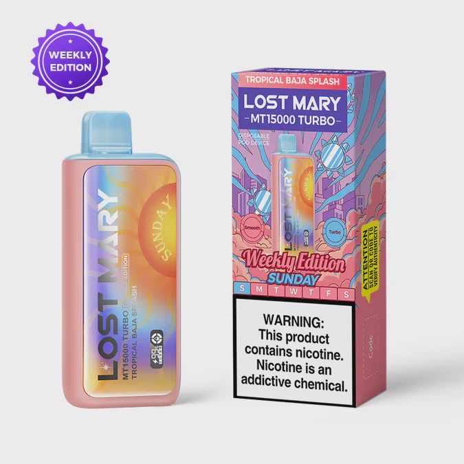 Tropical Baja Splash/Sunday-Lost Mary (Weekly Edition) Rechargeable 15000 Turbo