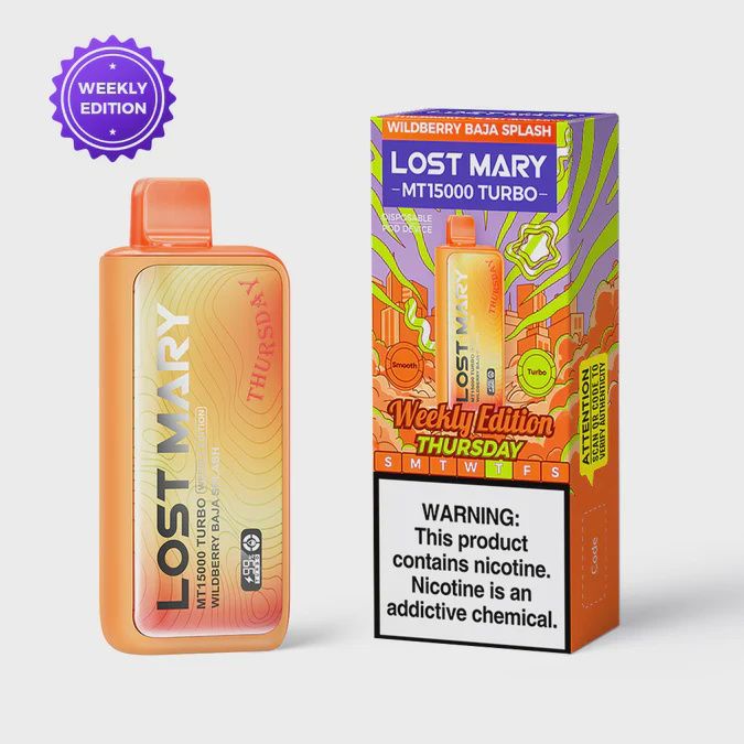 Wildberry Baja Splash/Thursday-Lost Mary (Weekly Edition) Rechargeable 15000 Turbo