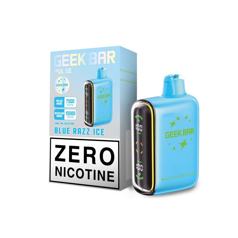 Blue Razz Ice-Geek Bar Rechargeable 15000 Zero Nicotine