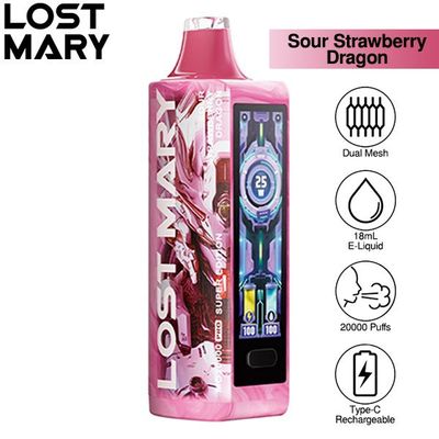 Sour Strawberry Dragon-Lost Mary MO20000 Rechargeabe Pro Super Edition