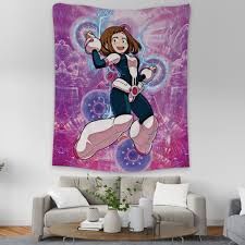 Trippy Uraraka Ochaco My Hero Academia Tapestry 80inx90in XXL