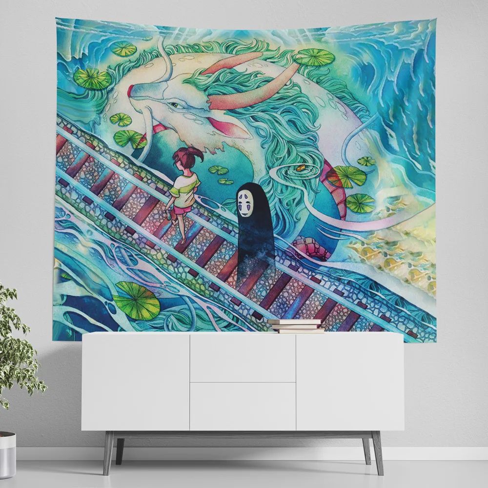 Mythical Spirited Away Studio Ghibli Tapestry 80inx90in XXL