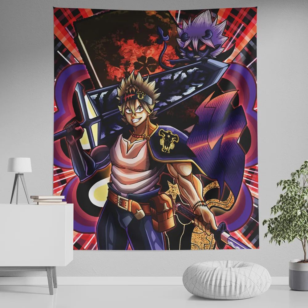Trippy Asta X Liebe Black Clover Tapestry 80inx90in XXL