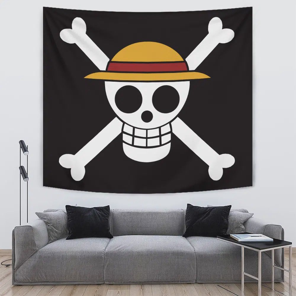 Strawhats Jolly Roger One Piece Tapestry 80inx90in XXL