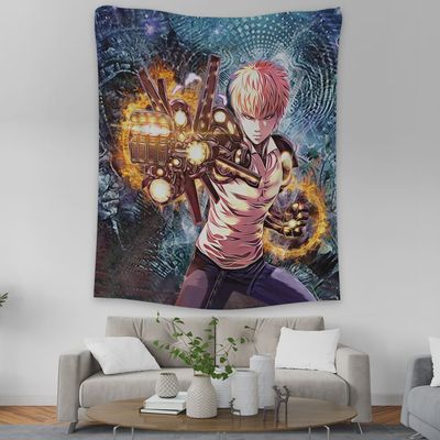 Trippy Genos One Punch Man Tapestry 80inx90in XXL