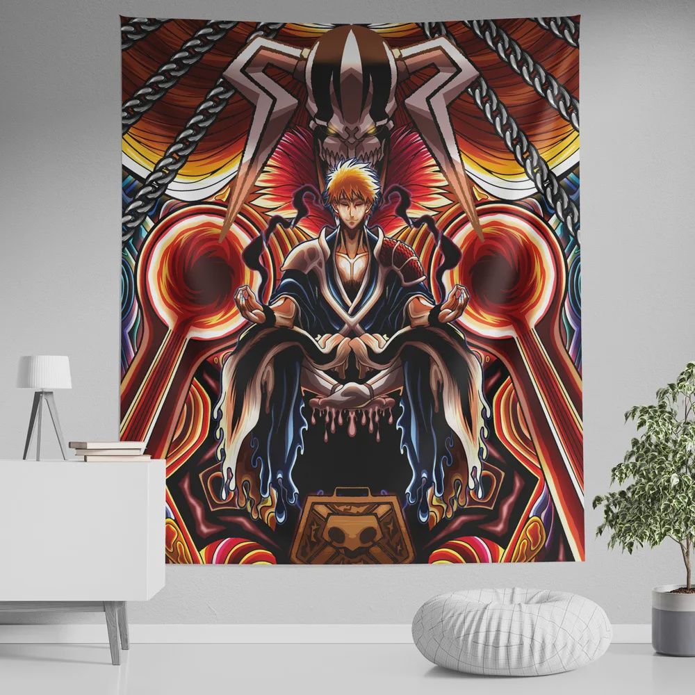 Trippy Ichigo True Shikai Bleach Tapestry 80inx90in XXL