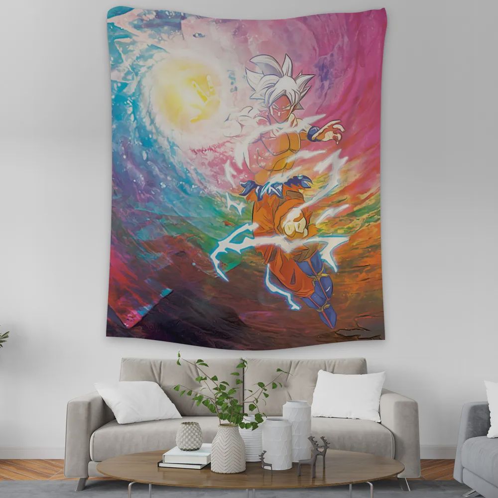 Trippy Ultra Instinct Goku DBZ Tapestry 80inx90in XXL