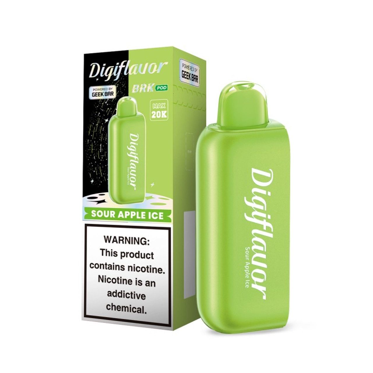 Sour Apple Ice- Digiflavor Brk 20000 Refill Pod