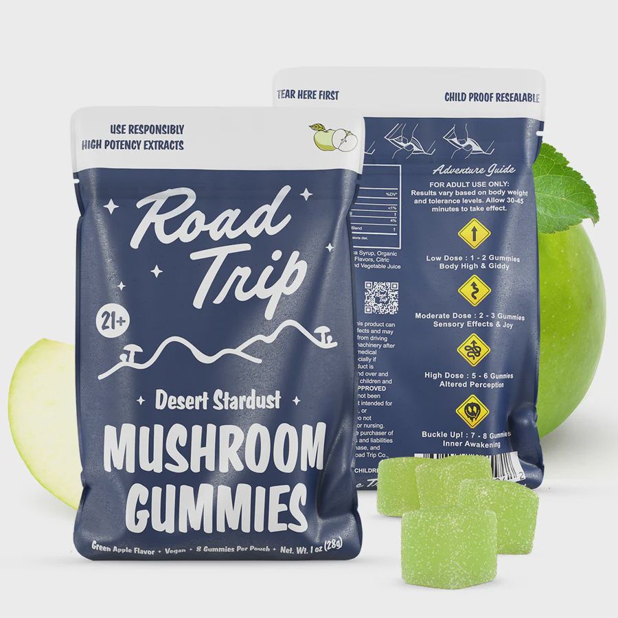 Green Apple-Road Trip Desert Stardust Mushroom Gummies