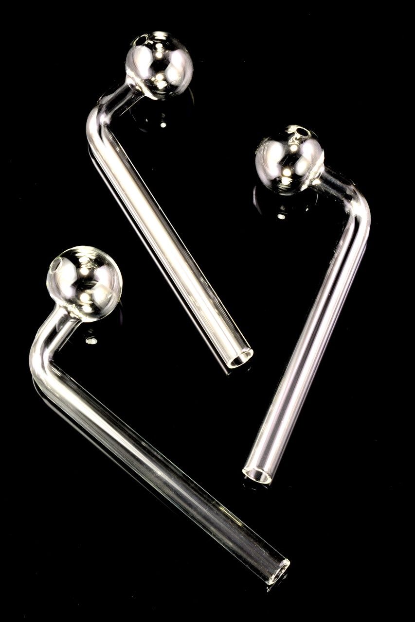 5&quot; Clear Glass L Shaped Oil Burner