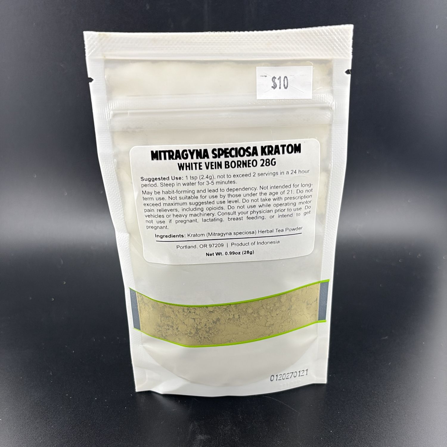 White Borneo- Kraken Kratom Powder 4oz