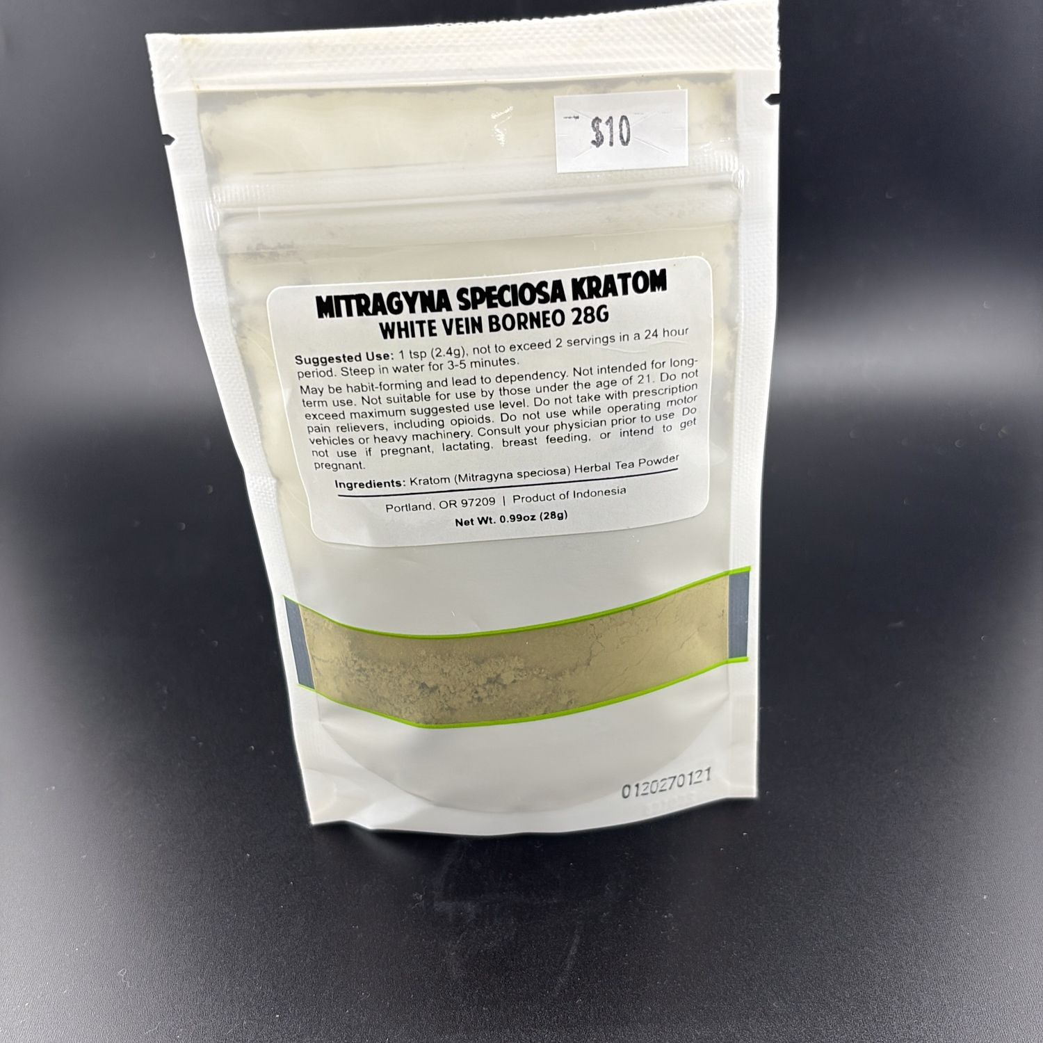 White Vein Borneo Kratom 28g