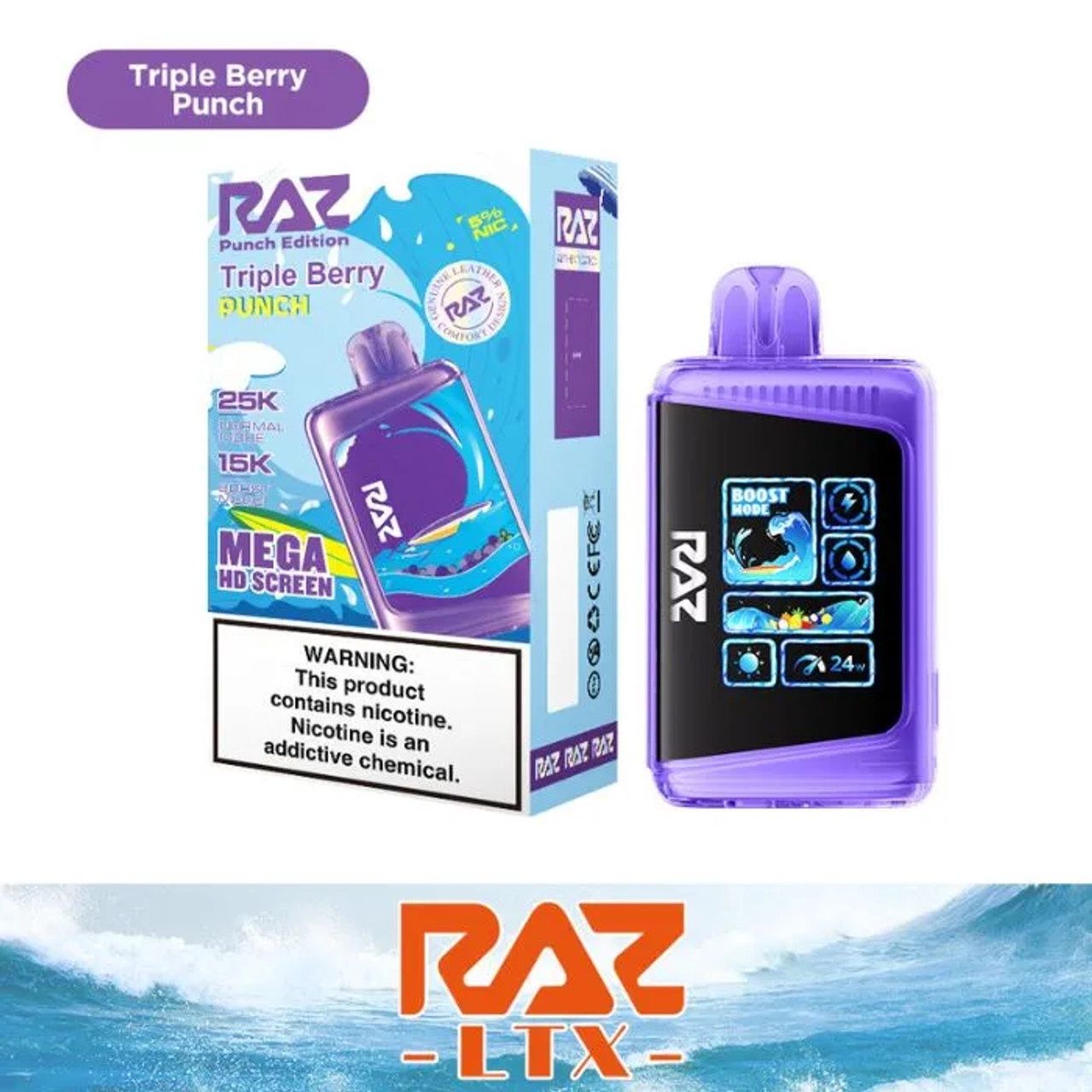 Triple Berry Punch - Raz Rechargeable 25000