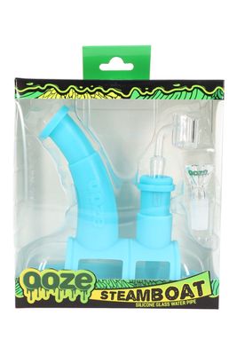 Ooze - Steamboat Silicone/Glass Bubbler &amp; Dab Rig