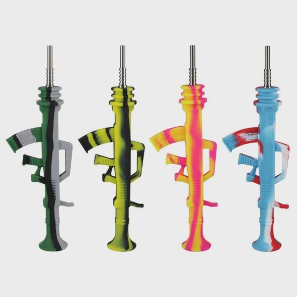 AKA47 Dab Straw - 9.5&quot; Silicone - Assorted Colors