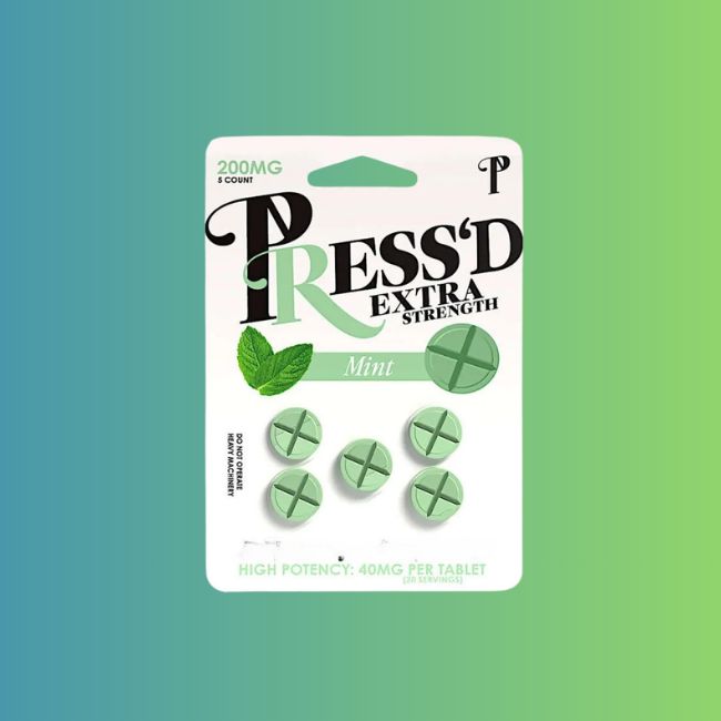 Press'd - 200mg Total Extra Strength 5 Count Tablets  (Mint)