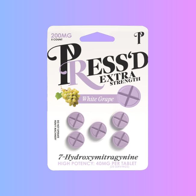 Press'd - 200mg Total Extra Strength 5 Count Tablets (White Grape)