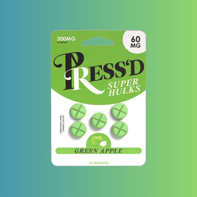 Press'd - 300mg Total Extra Strength 5 Count Tablets (Green Apple)