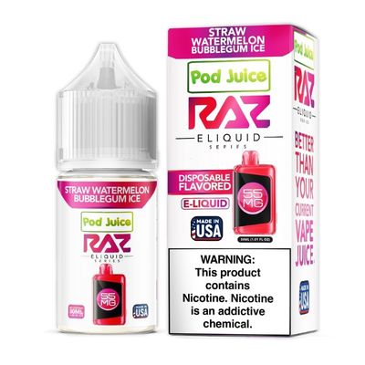 Strawberry Watermelon Bubblegum - Raz Salt Nicotine 30ml