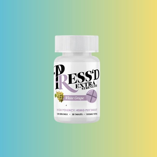 Press'd - 1200mg Total Extra Strength 30 Count Tablets  (White Grape)