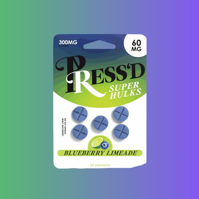 Press'd - 300mg Total Extra Strength 5 Count Tablets (Blueberry Limeade)