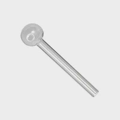 6" Clear Thin Glass - Straight Oil Burner