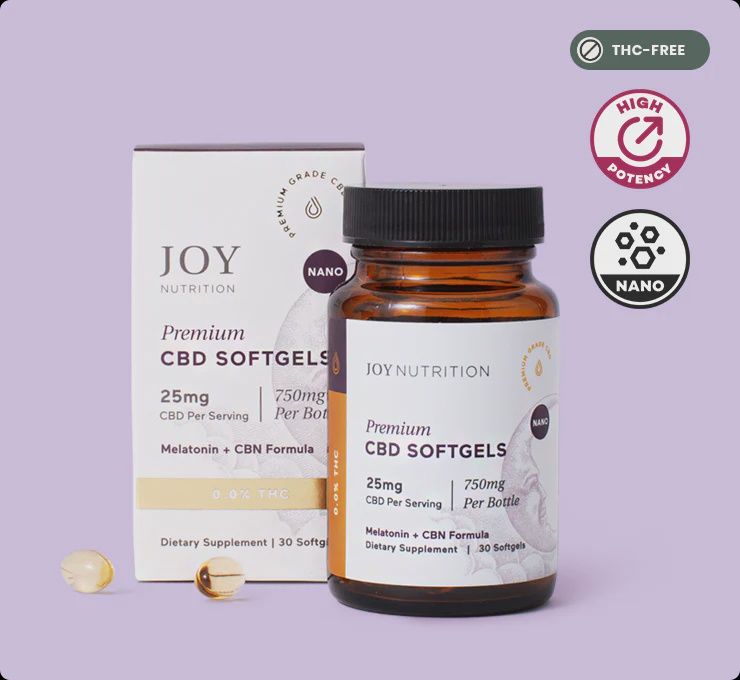 CBD Softgels w/ Melatonin + CBN 25mg - Joy Nutrition