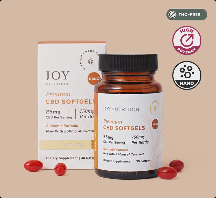 CBD Softgels w/ Curcumin 25mg - Joy Nutrition