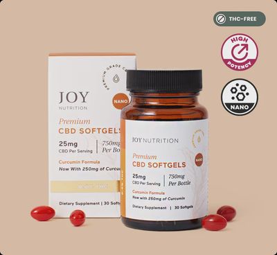 CBD Softgels w/ Curcumin 25mg - Joy Nutrition