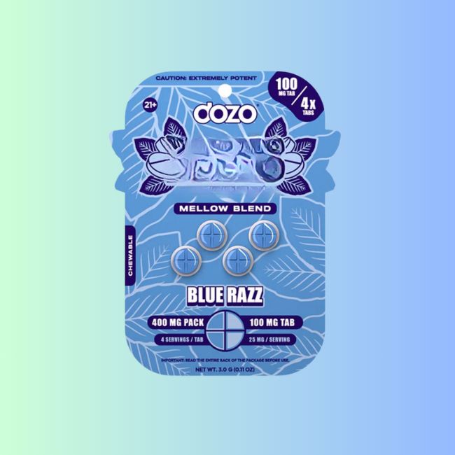 DOZO - Blue Razz 400mg 4ct Mellow Blend