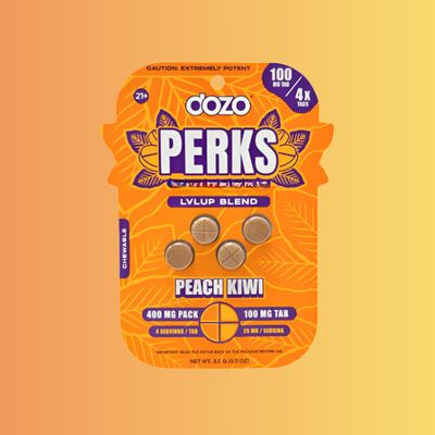 DOZO - Perks Peach Kiwi 400mg 4ct LVLUP Blend