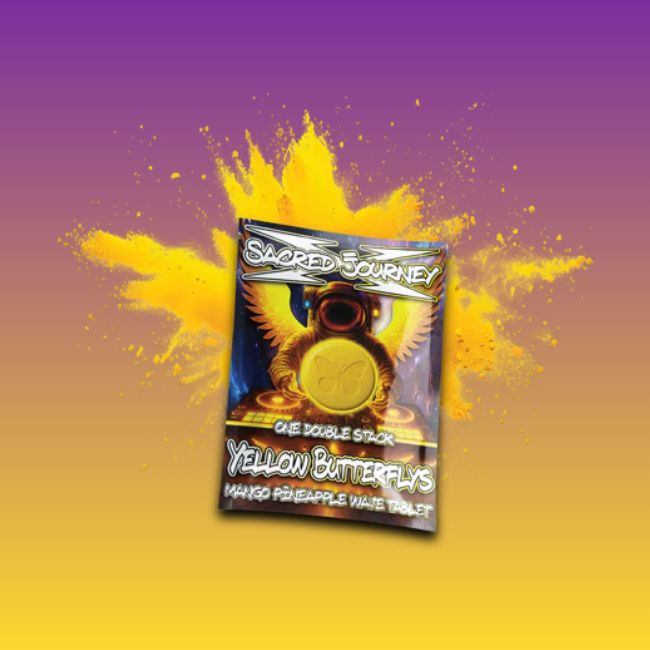 Double Stack Hippie Flip Tablet (Yellow Butterfly) - Sacred Journey
